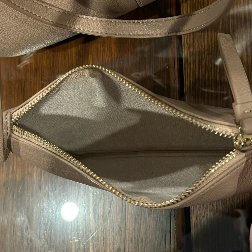 Polene Cyme Textured Taupe Leather Tote - Picture 13 of 16